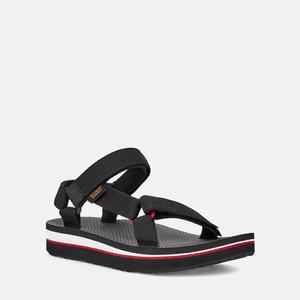 Teva Midform Universal Platåsandaler Dame Svarte / Hvite / Rød | 9781HZKXB