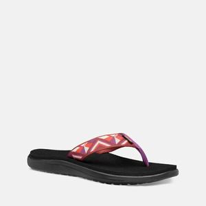 Teva Voya Flip Flops Dame Svarte / Rød | 7259YSAFX