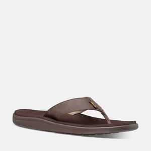 Teva Voya Lær Flip Flops Herre Brune | 5046GSAJU