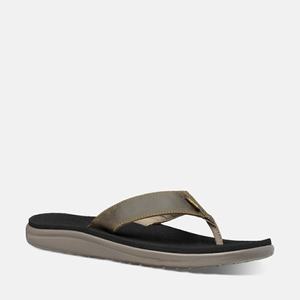 Teva Voya Lær Flip Flops Herre Brune | 8365ODUEN