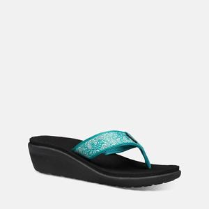 Teva Voya Wedge Flip Flops Dame Blå / Dyp | 1865VQHJL
