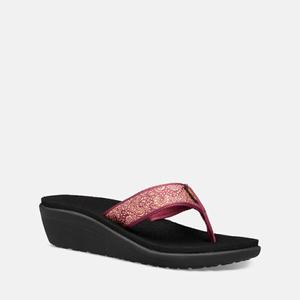 Teva Voya Wedge Flip Flops Dame Rød / Svarte | 3506YOFIT
